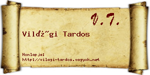 Világi Tardos névjegykártya